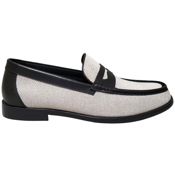 Steve Madden Men Cornelius Slip On Penny Loafers Size US 11.5M Black Beige main image 3